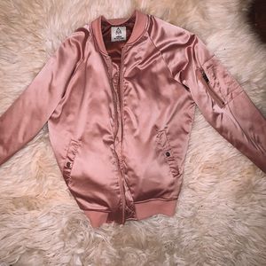 Satin Pink UNIF Bomber Jacket